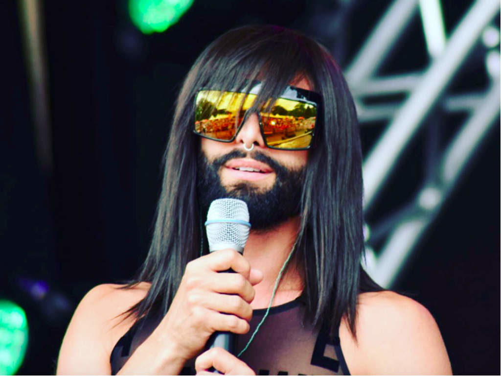 Conchita performing at Pride Vienna