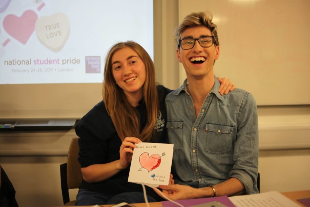 Students with the Valentines day card they sent to their MP calling for better sex ed | Photo: National Student Pride