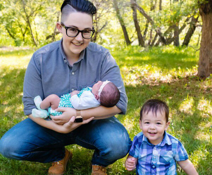 Daxton Boeré with William and baby Kaitlyn