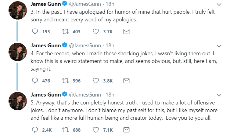 More of James Gunn's Tweets