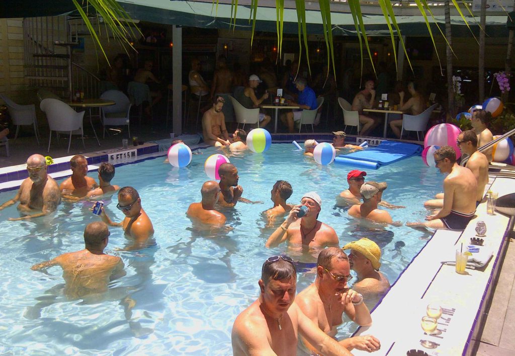 A pool party in Key West.