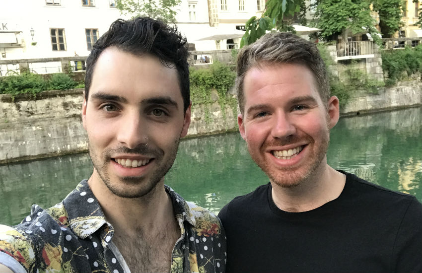 James and Matt in Ljubljana, Slovenia