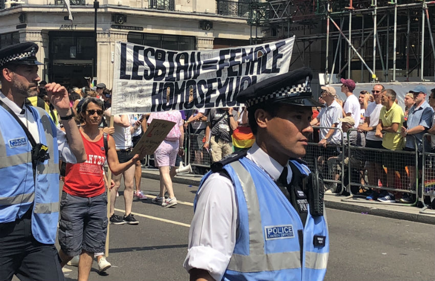 Lesbians protest Pride in London