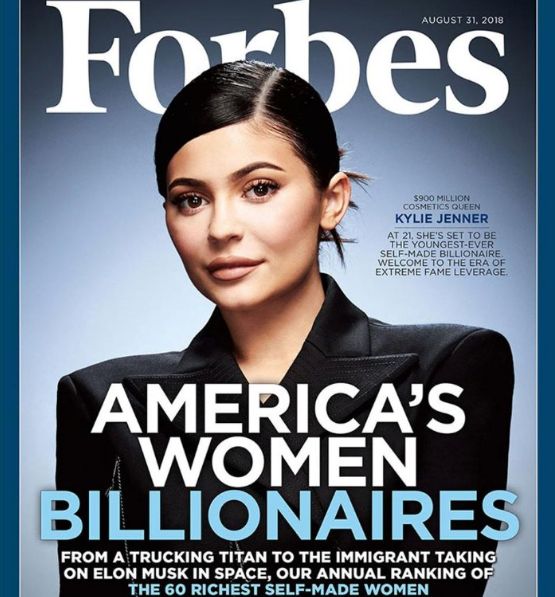 Kylie Jenner on the cover of this month's Forbes magazine (Photo: Forbes)