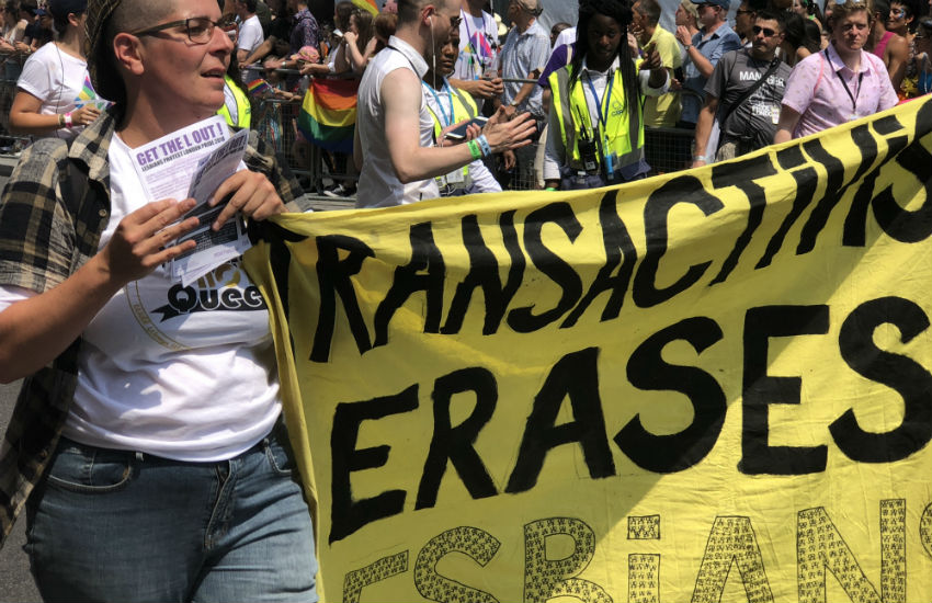 Protest at Pride in London