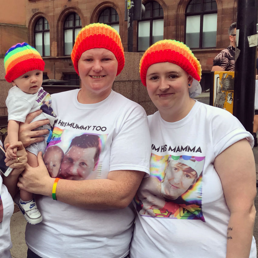 Two moms at Glasgow Pride