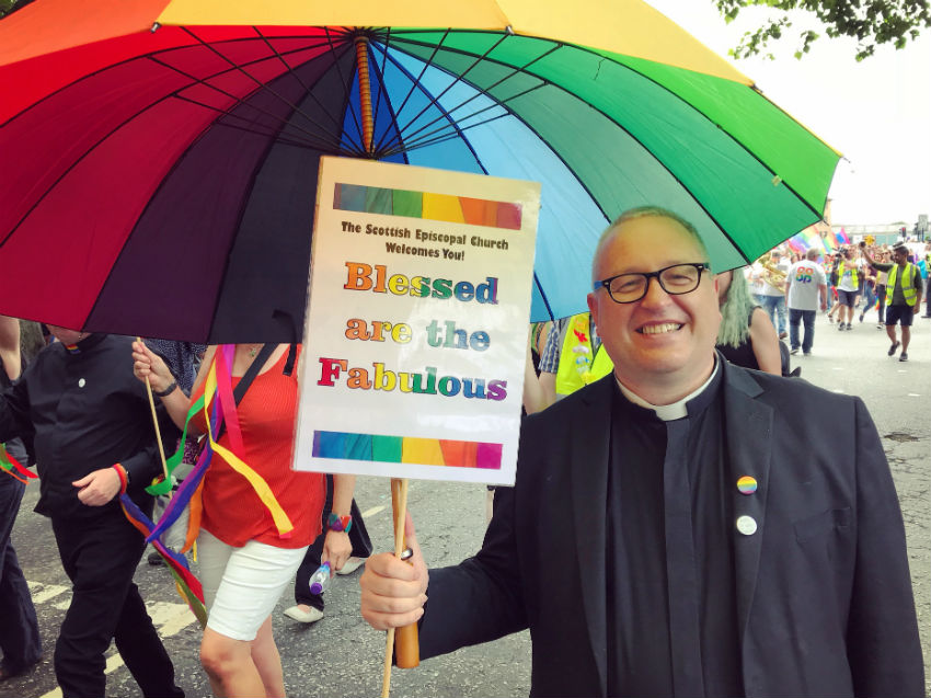 A priest at Glasgow Pride 2018