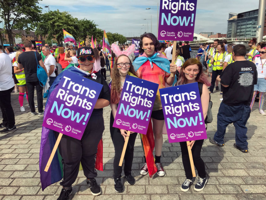 Trans rights now at Glasgow Pride 2018