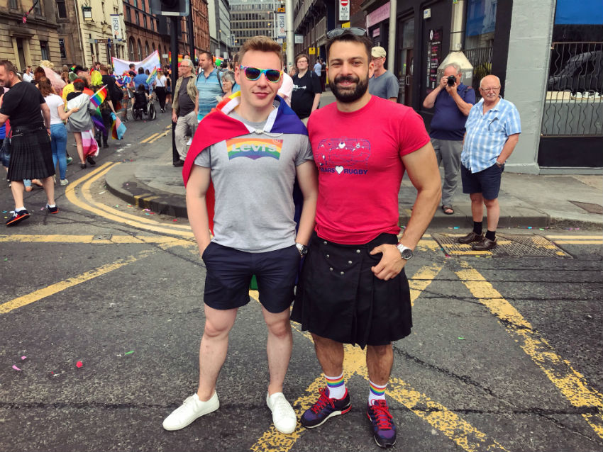 Kilted man at Glasgow Pride