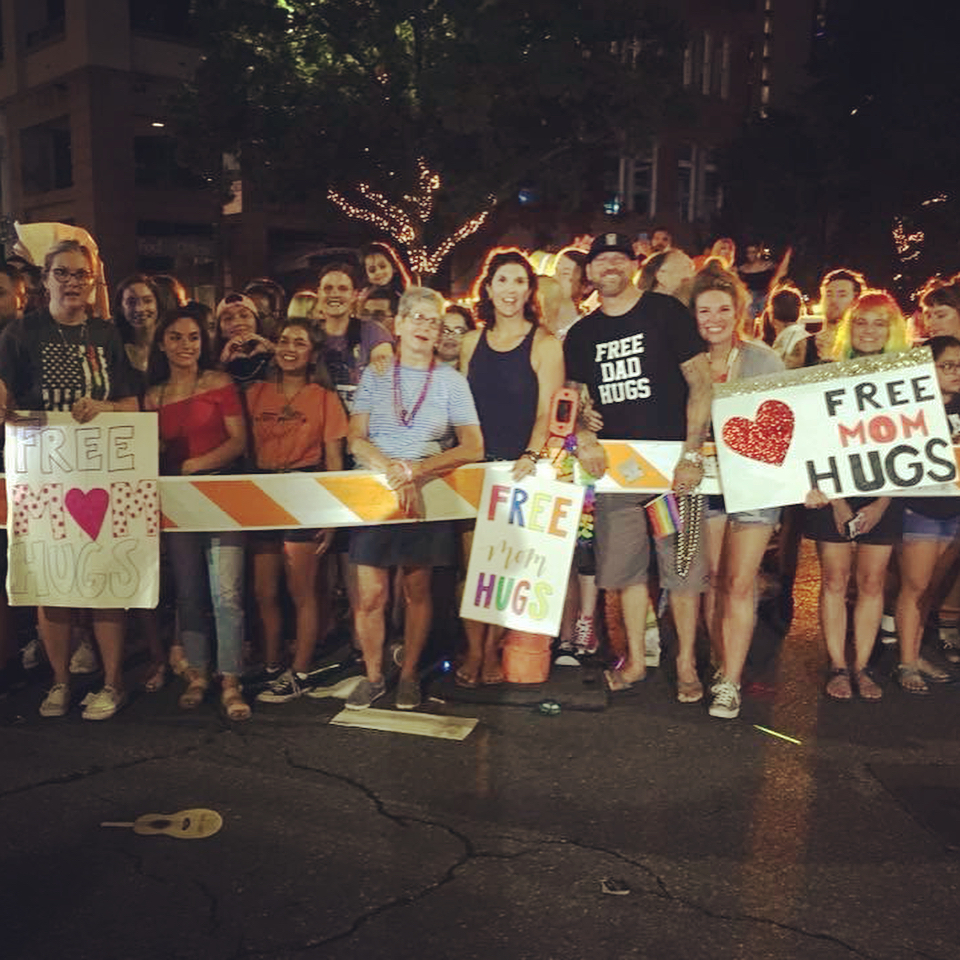 Free hugs at Austin Pride