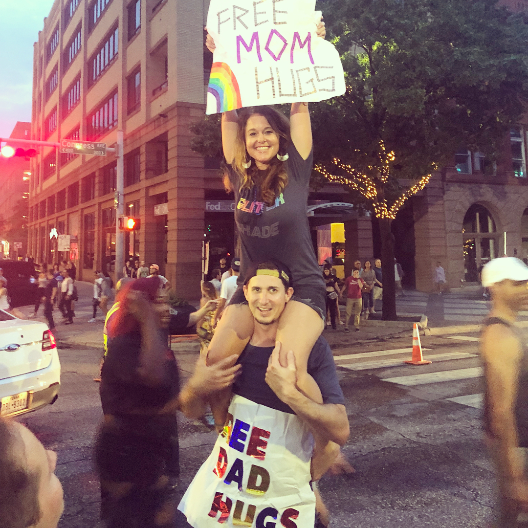 Hugs at Austin Pride