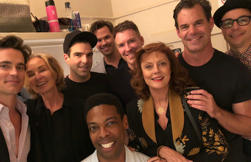 Boys in the Band cast with Susan Sarandon and Jessica Lange