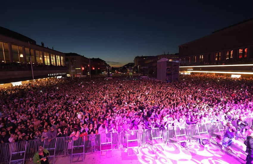 Nancy Ajram's photo of the crowd at Gothenburg concert