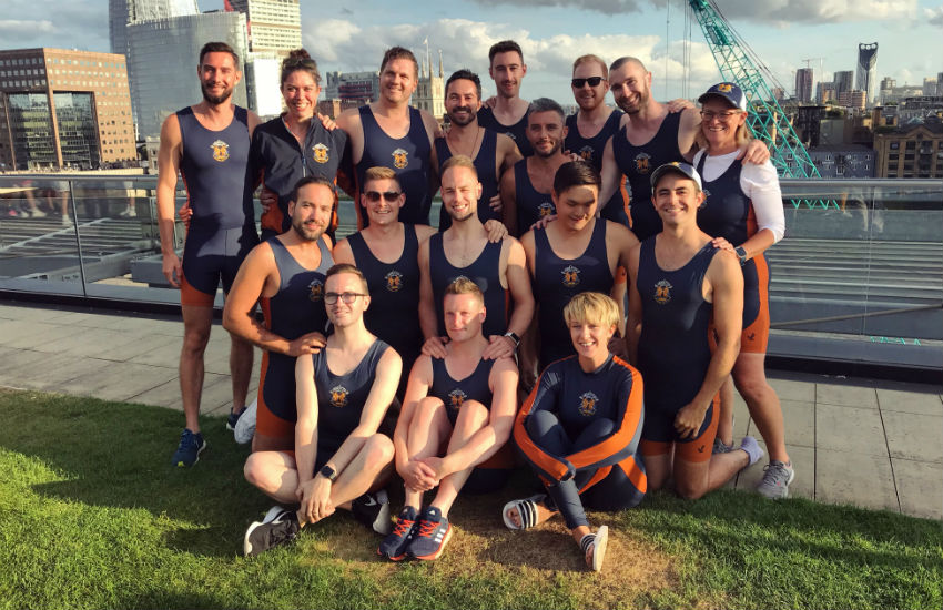 Members of the London Otters Rowing Club 