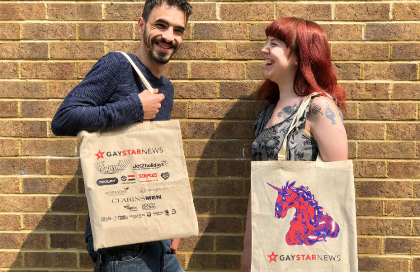 This year's Gay Star News Pride bag design is unicorn inspired