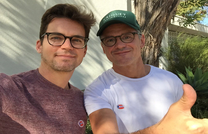 Matt Bomer and husband Simon Halls proudly voted for Hillary Clinton.