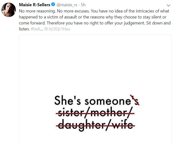 Maisie Sellers tweet