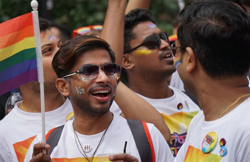Members of Indian LGBTI choir Rainbow Voice Mumbai