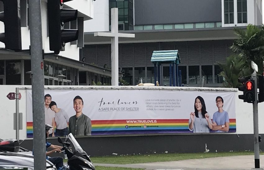 A billboard for True Love Is spotted in Singapore