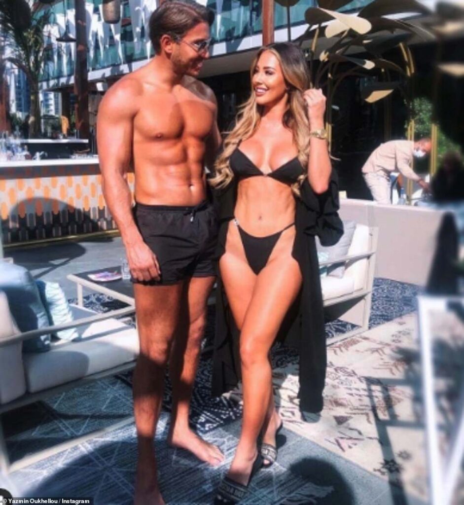 Towie's James Lock and his girlfriend Yazmin Oukhellou were out in Dubai earlier this month