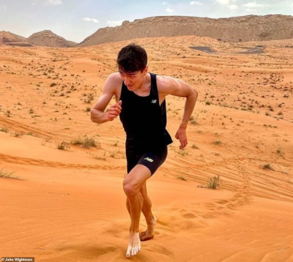 British middle-distance runner Jake Wightman has been training in Dubai and posted this photograph in November last year